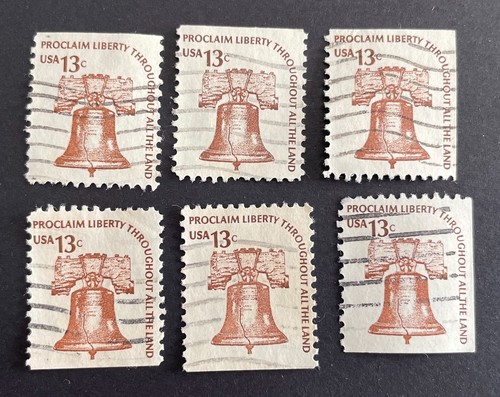 100 stamps for Art or Crafting 13 cents Liberty Bell U.S. #1595a Booklet singles - Picture 2 of 2