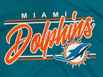 Miami Dolphins NFL Men's New Era Aqua Logo Tee Shirt Size Large