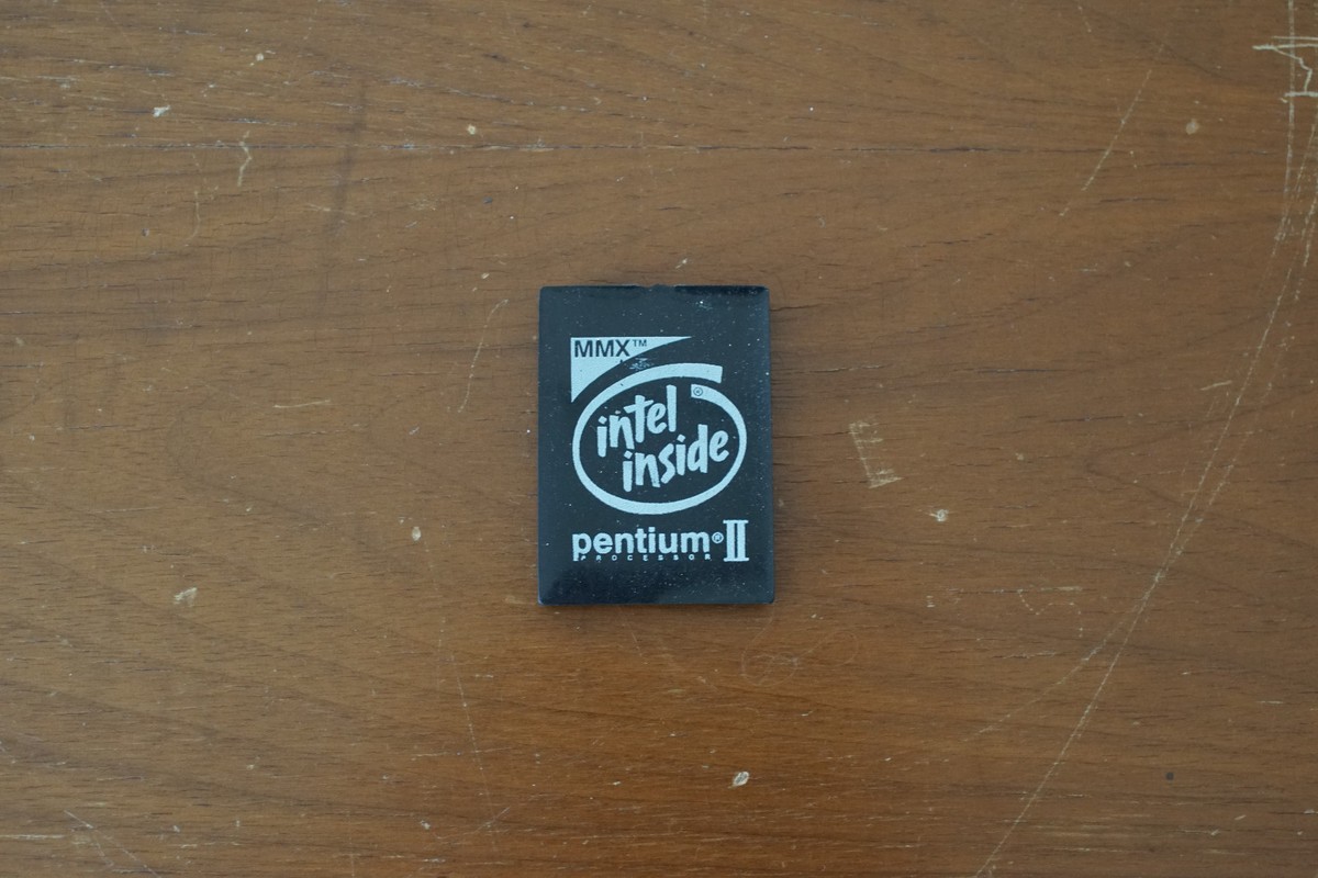 Vintage Intel Inside Pentium II Processor MMX Rubber