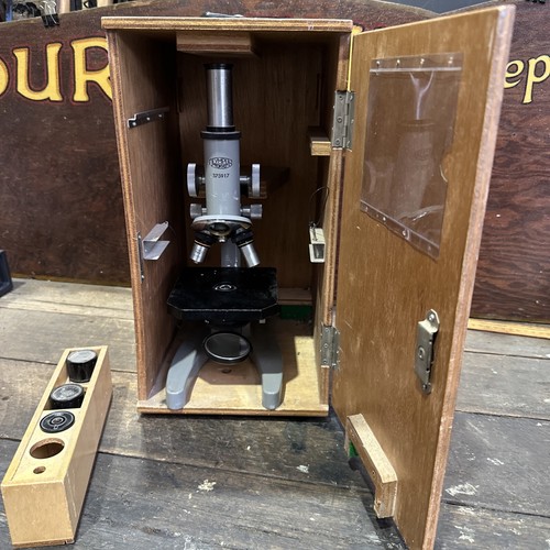 OLYMPUS Tokyo 375917 Vintage Japanese Microscope (As Found) In Case