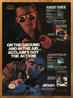 1989 Knight Rider/Airwolf Nintendo NES Vintage Print Ad/Poster Video Game Art
