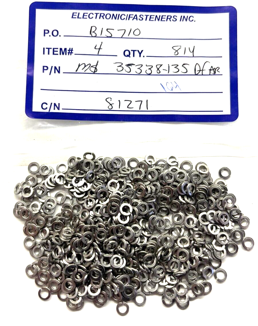 550 PIECE LOT) MS35338-135, Mil. Spec. Split Lock Washers