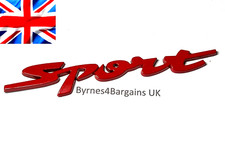 Red Sport Car Badge Decal Sticker Logo Emblem Metal 3D Styling UK seller