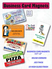 BUSINESS CARD - MAGNETS - FULL COLOR - 2500 - Custom Printed - FREE SAMPLE