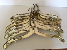  3 Lot of 10  Rare VTG silver/gold Plastic Retail Clothes Hangers Retro  NICE