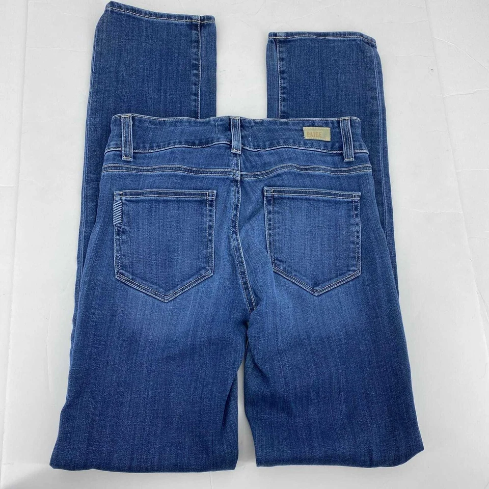 Paige Medium Wash Hidden Hills Straight Denim - Image 4 of 4