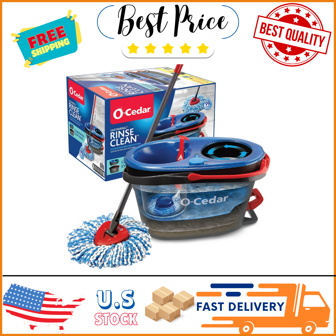 O-Cedar RinseClean Spin Mop & Bucket System with Clean Water Technology | Free Shipping