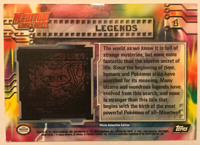 Vintage 1998 Pokemon Topps - Card 1 Legends