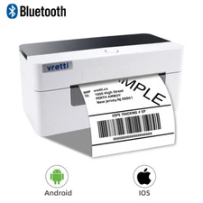 VRETTI Thermal Shipping Label Printer 4x6 Bluetooth For UPS USPS FedEX eBay Etsy