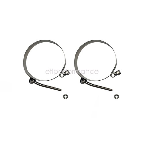2 Pack 121mm-128mm Stainless Steel T-Bolt Clamp Turbo Intake Hose Clamps - Picture 4 of 5