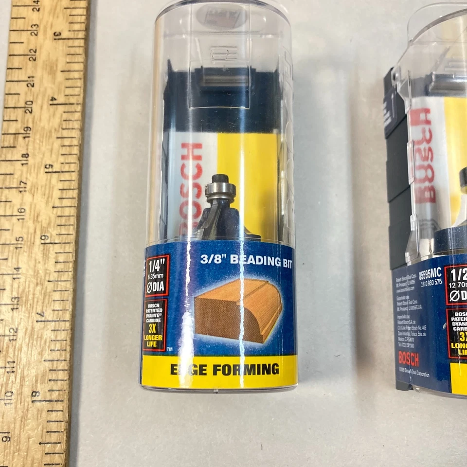 Bosch Router Bits 2 Pc 1/4" & 1/2" Roundover Bit 1/2" Shank USA - Image 2 of 4