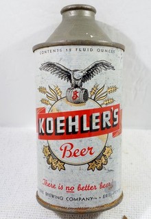 Koehler's Erie Pennsylvania Cone Top Beer Can