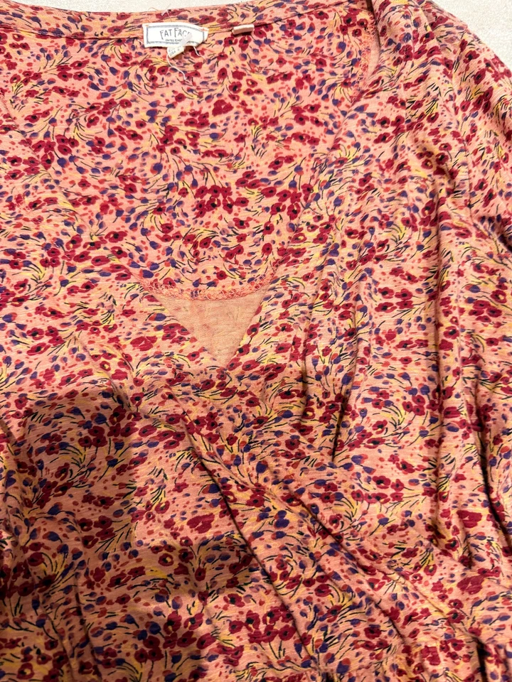 Vestido midi floral Fat Face talla UK 10. gt oficina gc bonito y cálido manga larga Foto 4 de 4