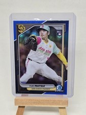 Yuki Matsui /150 Rookie Card 2024 Bowman Chrome Blue. rookie card picture