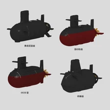 Cute Version US Nuclear submarine model 3D Printed Static Models Ornament