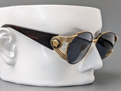 90's GIANNI VERSACE Mod. S64 Col.16L Sunglasses Gold Frame Medusa
