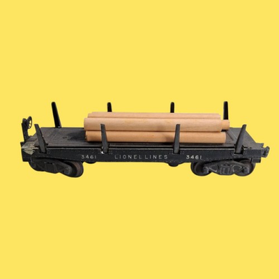 #ad #ad Lionel No. 3461 Lionel Lines Flat Car Black O Gauge $19.99