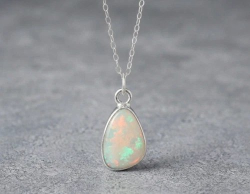 Natural Ethiopian Fire Opal Pendant Handmade Sterling Silver Rough Jewelry video thumbnail