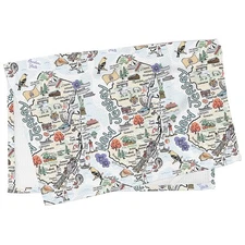 New Jersey Map Towel 16"x24" Microfiber Waffle Weave Absorbent Soft