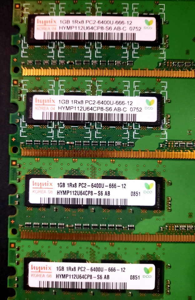 Hynix 1GB 1Rx8 PC2 6400U-666-12 Ram(6 Sticks) 6GB Total - Image 4 of 4