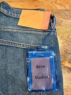 Acne Studios Max Mid Blue Jeans 32x32 NWT Straight Fit Italian Denim Designer