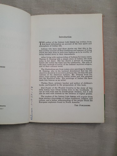 1958 RED PEOPLE of the WOODED COUNTRY Therese O. Deming exlibrary - Picture 7 of 20