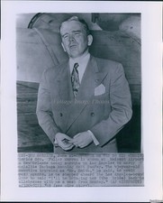 1949 F.L Gov Fuller Warren On Way To Wed Barbara Manning Society Wirephoto 8X10