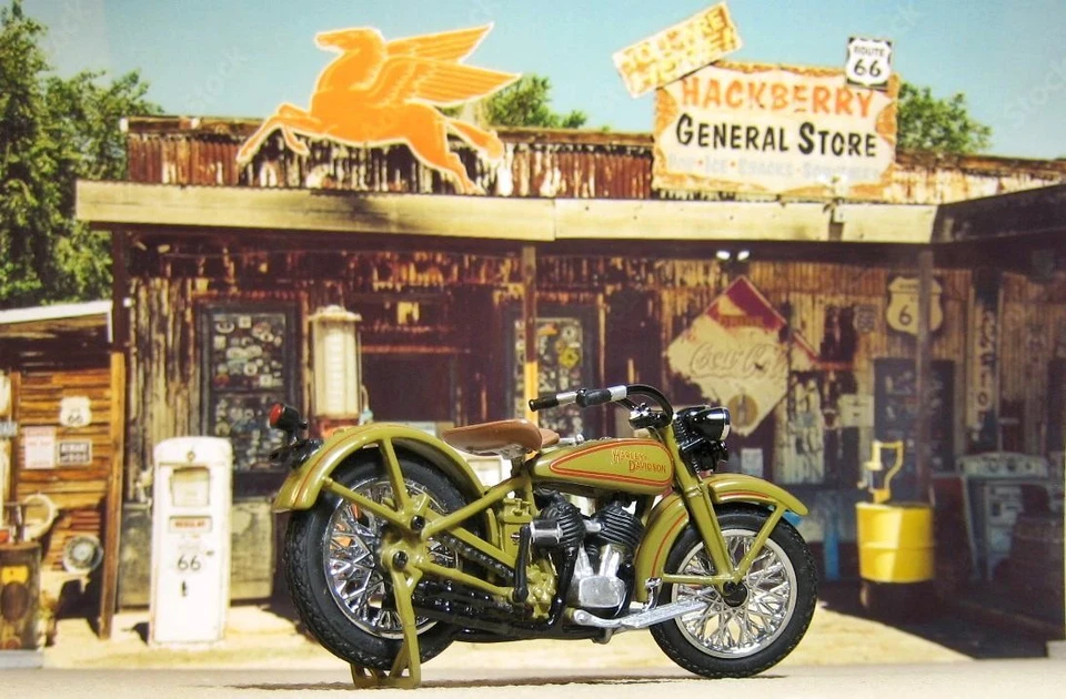 Bicicleta diecast Franklin como nueva 1/24 Harley-Davidson 1929 válvula lateral doble cambio manual Foto 4 de 4