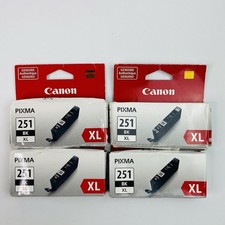 X4 Canon Pixma 251 BK XL BLACK Ink Tank Cartridges CLI-251XL LOT OF 4 NEW