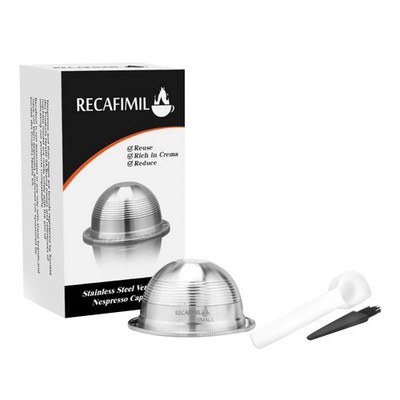 Steel Refillable Coffee Pods Capsules For Nespresso Vertuo Plus Series a