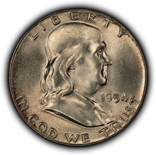 1954 50c Franklin Silver Half Dollar - BU - SKU-H3815