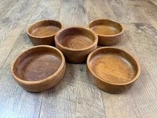 Genuine Teak  Serving Set Wooden Bowls-Set Of Five