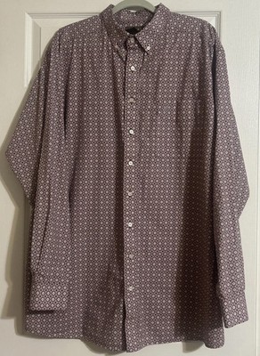 Ariat Men's Issa Stretch Fitter L/S Shirt Port Geometric Print Sz XXL Tall NWOT