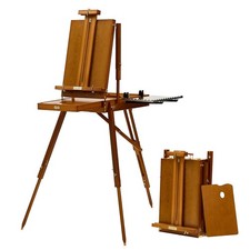 French Easel for Painting, Deluxe Beech Wooden Field Studio Sketchbox Easel...