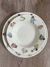 Nicole Miller for FISHS EDDY "Baby! Baby!" Dish and Bowl MADE IN USA Lead Free