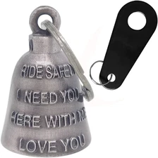 Colorful Motorcycle Bell with Hanger for Biker, Good Luck Biker Bells & Motorcyc