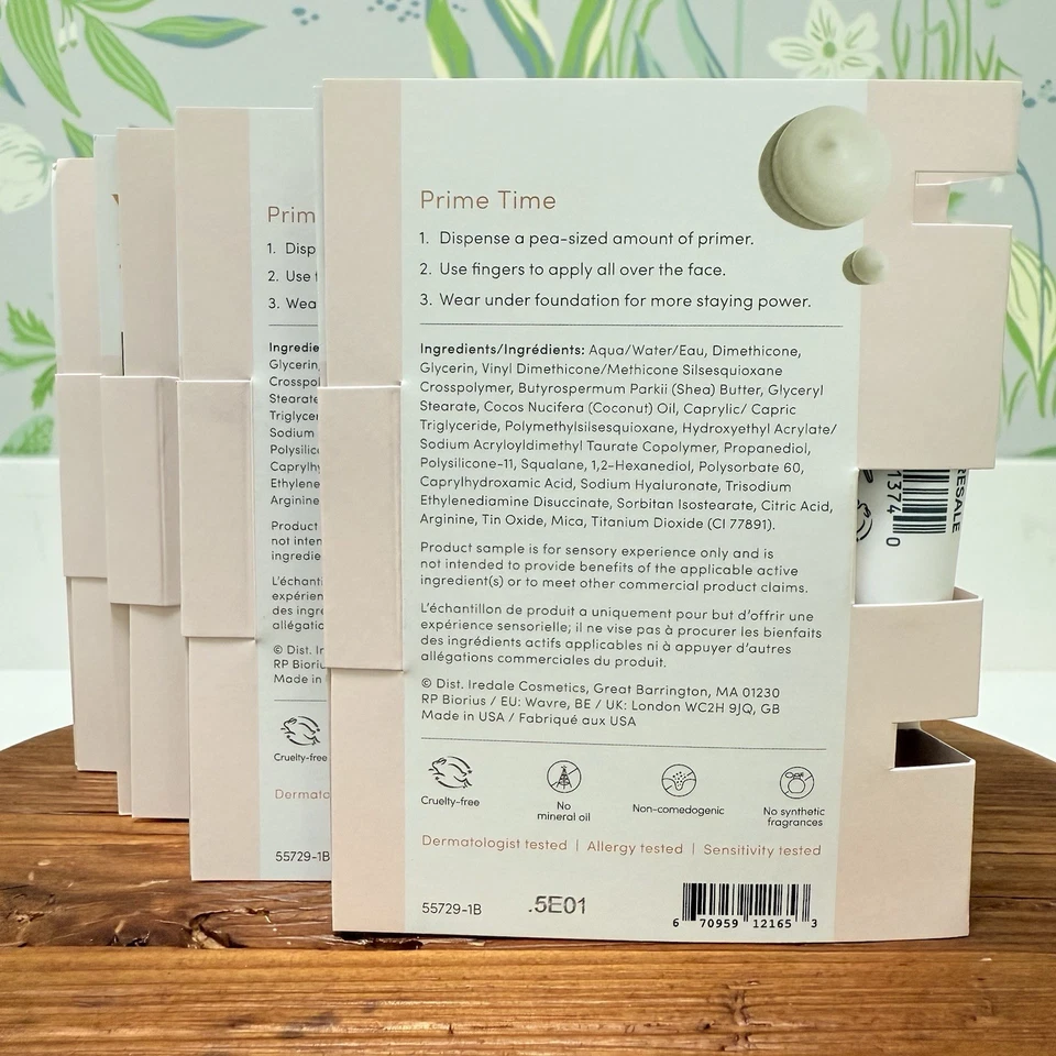 4 Jane Iredale cebado para más brillo imprimación tamaño de viaje 7 ml/0,24 oz cada uno NUEVO Foto 2 de 2