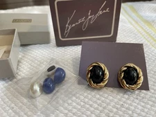 Kenneth Jay Lane Vintage 1987 Color Attraction Pierced Earrings