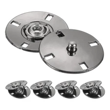 5Pcs Snap Buttons, Metal Invisible Buckle (Gun Black, 25mm)