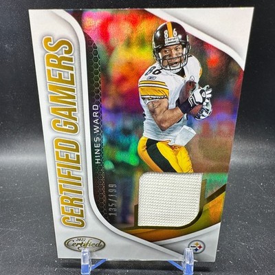 Hines Ward Game Used Certified Gamers Jersey /199 2022 Panini Certified Steelers