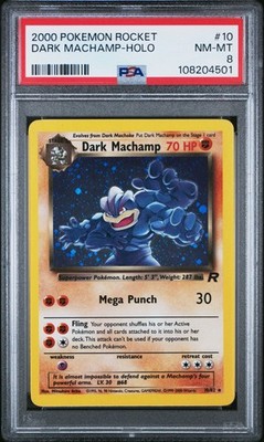 PSA 8 Dark Machamp Holo 10/82 Team Rocket 2000 Pokemon Card | eBay