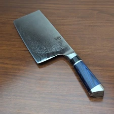 Shun Engetsu 7" Vegetable Cleaver TA0712 Rare Damascus Knife Japan - FREE SHIP! 