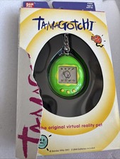 Bandai Original Tamagotchi 1997 Green Virtual Pet #1800 Tested Working