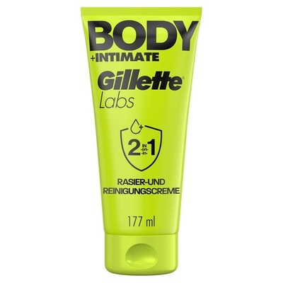 Gillette Labs Body + Intimate 2 in 1 Rasier Und Reinigungscreme, 177ml
