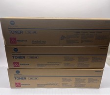  3 Genuine Konica Minolta TN711M Magenta Toner Cartridges