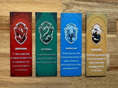 Harry Potter | Lesezeichen für Bücher und Mangas | Gryffindor, Slytherin, ....
