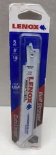 LENOX METALWOLF Reciprocating Saw Blades 6" 18 TPI 3/4" 20566618R 5 Pack