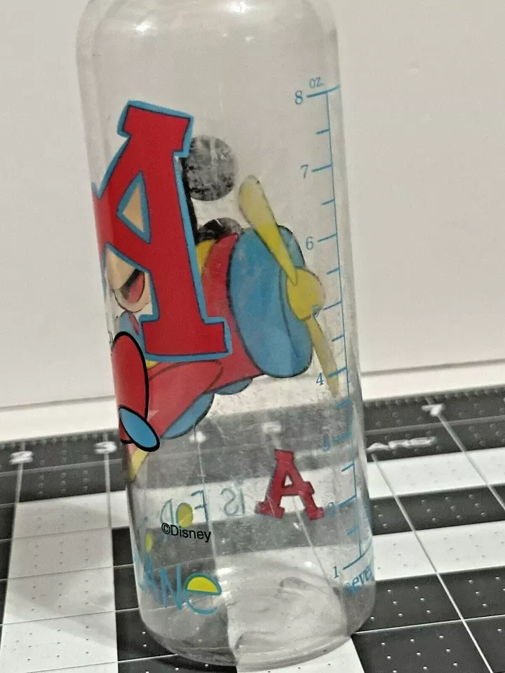 De colección Disney Bebés Evenflo Biberón Novedad Bebé Bebé Mickey Mouse Avión 1996 Foto 3 de 4