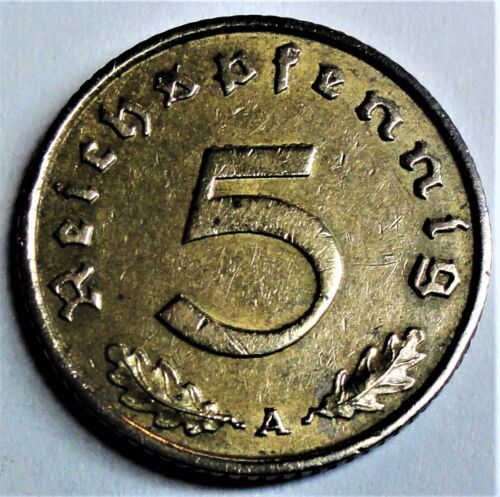 3. Reich 5 Reichspfennig 1939 A - Adler - ss-vz / vf-xf - Bild 1 von 3