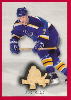 2003-04 Bee Hive GAME STICK RED BORDER #16 KEITH TKACHUK - St. Louis Blues